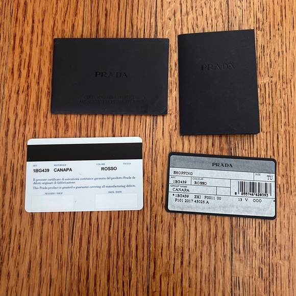 Prada canapa bag small in red / rosso - Picture 2 of 9